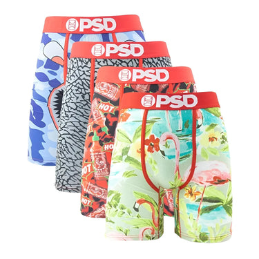 Men's 4Pcs Sexy Boxer Briefs Fashion Print Underwear Male Printed Summer Man Boxer Shorts Trunks, Drestiny, United States, USA, Australia, United Kingdom, UK, S, M, L, XL, XXL, 2XL, Black, Red, Green, Blue, men's boxer briefs 4 pack, 4 pack boxer briefs men's, boxer briefs men multipack 4, mens boxer briefs 4 pack sale, best boxer briefs for men 4 pack, shopdrestiny.com